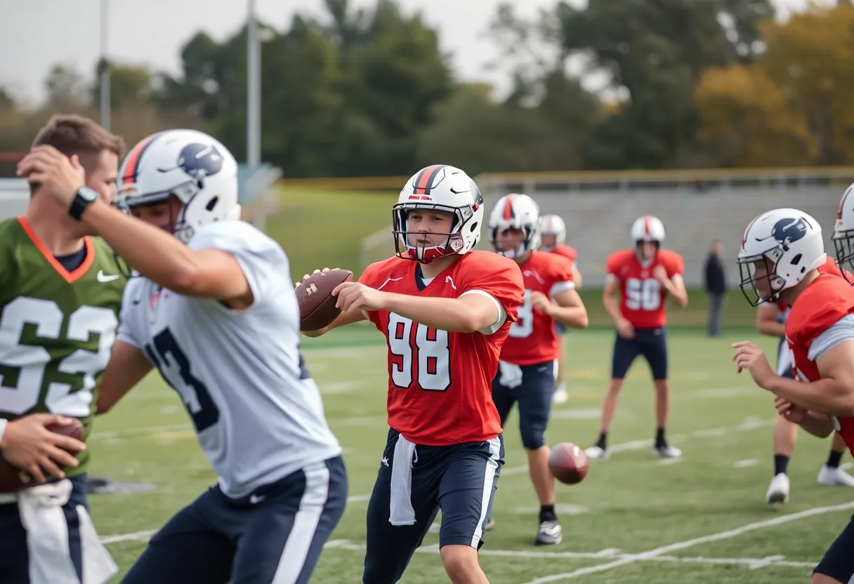 Quarterbacks practicing at New Orleans Saints training camp