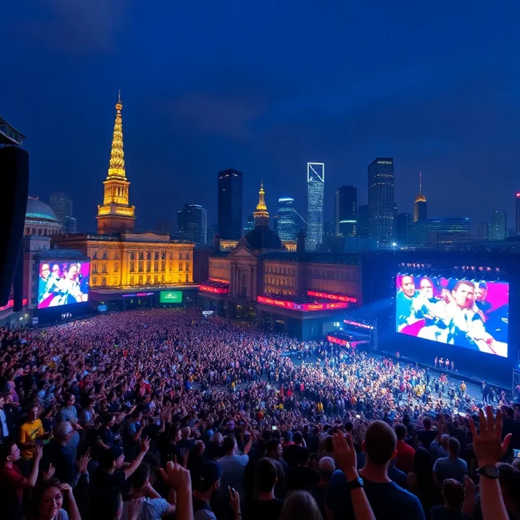 Crowd at Paul McCartney concert in New Orleans