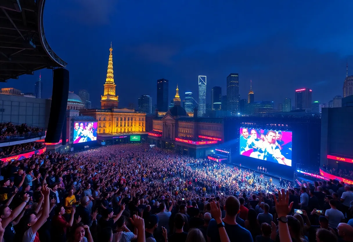 Crowd at Paul McCartney concert in New Orleans