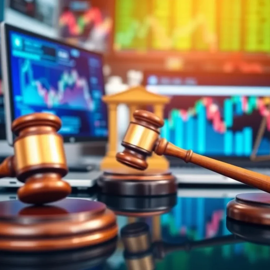 Abstract image depicting technology and legal themes related to Quantum Computing Inc investigation