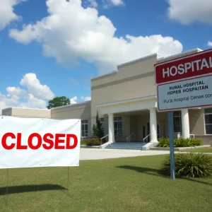 Closed rural hospital in Louisiana due to budget cuts