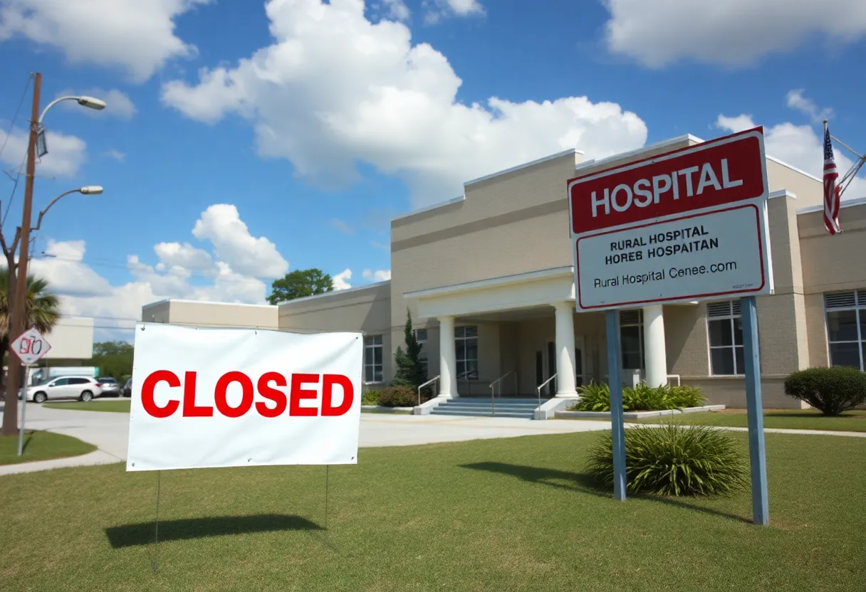 Closed rural hospital in Louisiana due to budget cuts