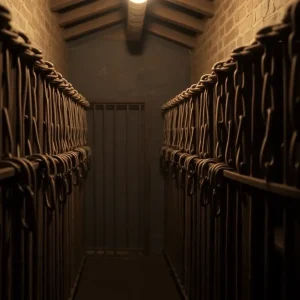 Historic slave pen representing the conditions faced by captives in New Orleans.