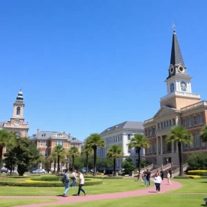 Campus of Southern University at New Orleans capturing student life and iconic architecture