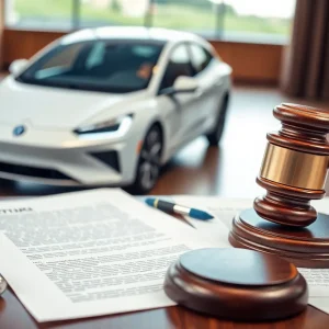 Courtroom scene symbolizing Tesla lawsuit conclusion