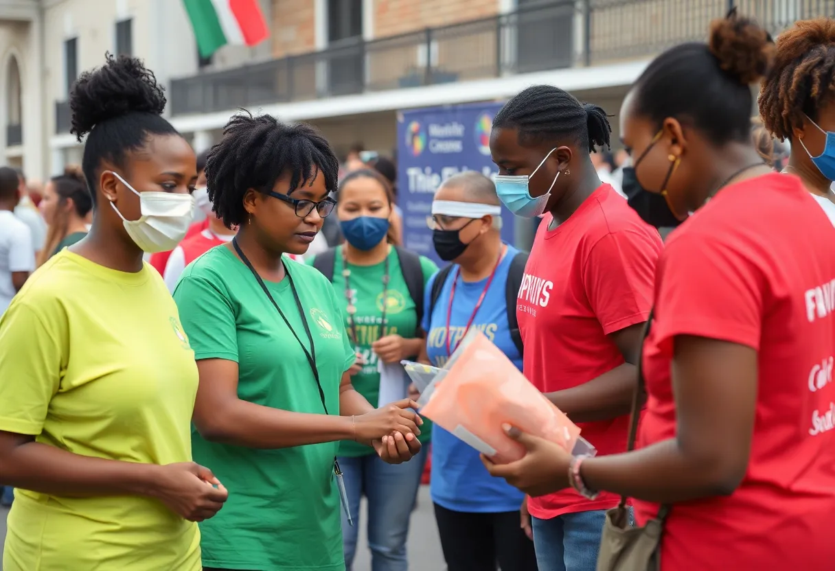 Volunteers engaging in community service activities in New Orleans