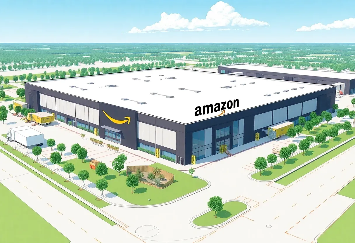 New Amazon delivery center in Slidell, Louisiana