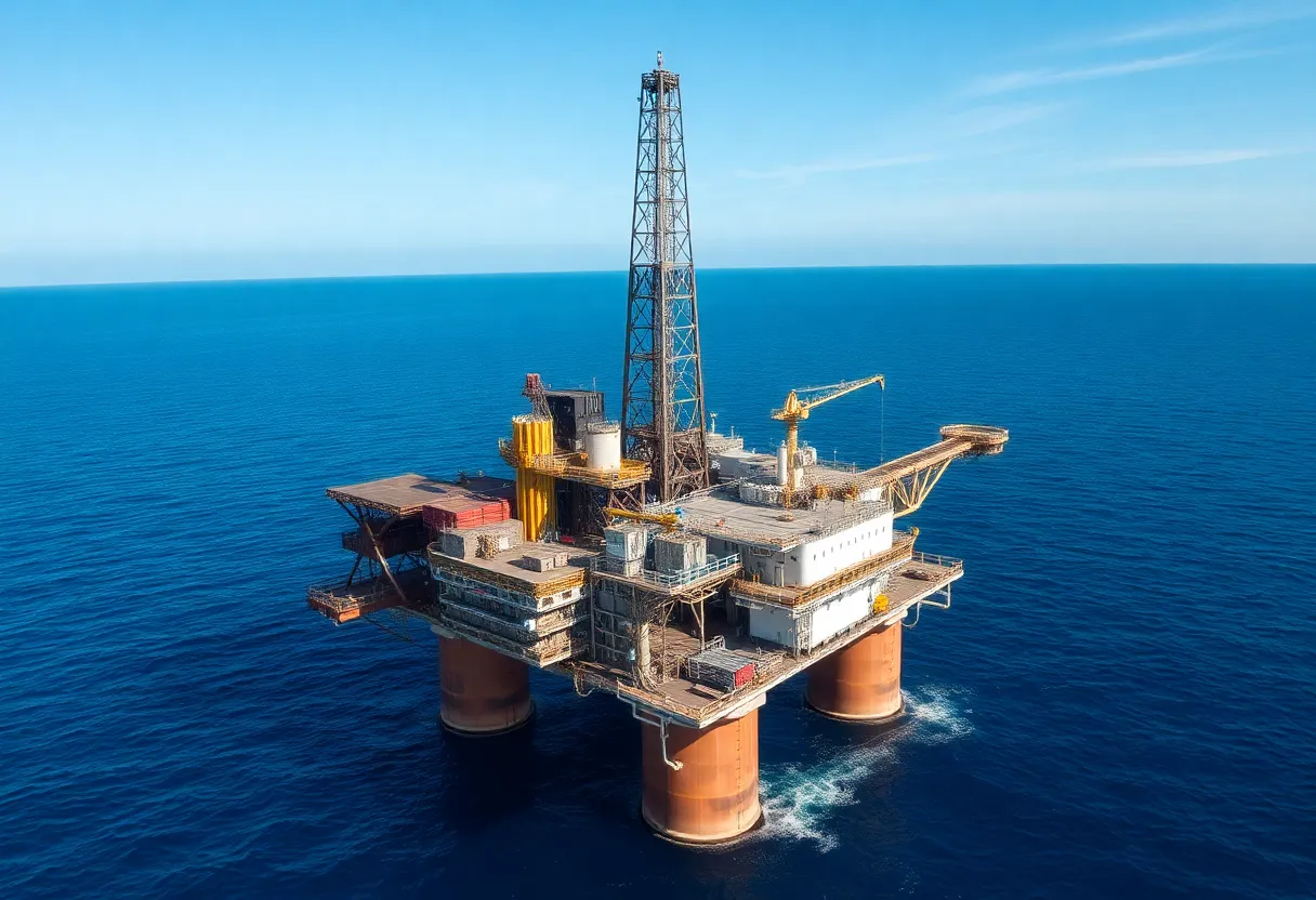 Offshore oil platform in the Gulf of Mexico