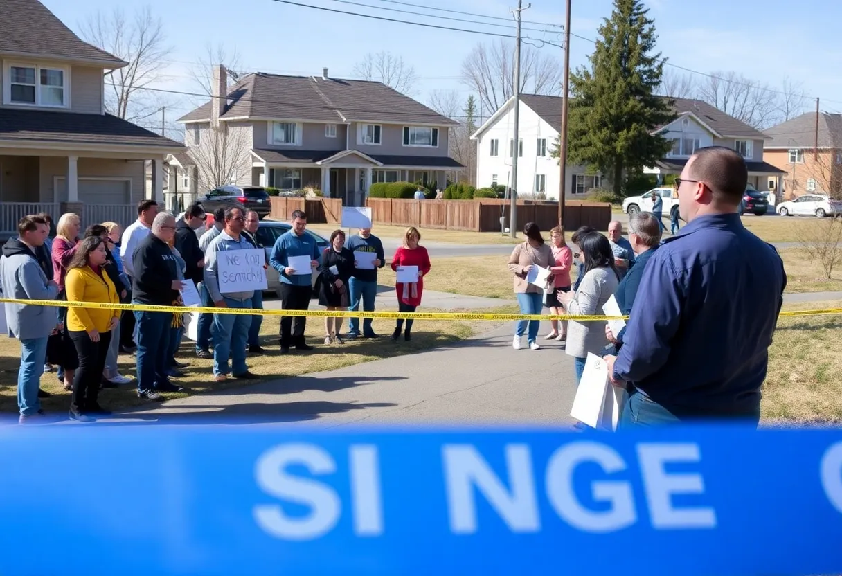 Community members searching for a missing child in New Orleans