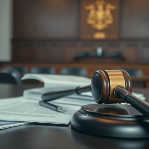 Courtroom setting with legal documents highlighting accountability in coroner investigations