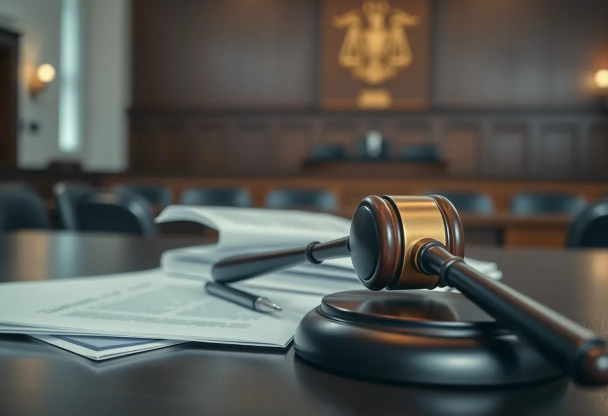 Courtroom setting with legal documents highlighting accountability in coroner investigations