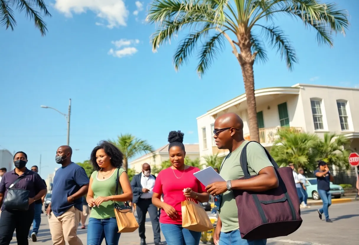 Residents of New Orleans participating in the Crescent City ID program