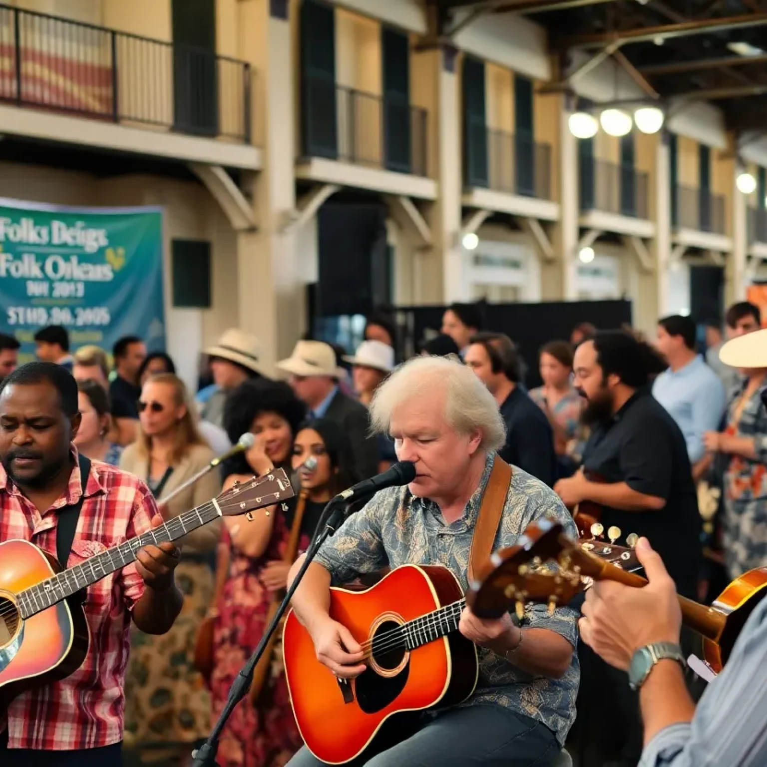Musicians performing at Folk Alliance International Conference in New Orleans