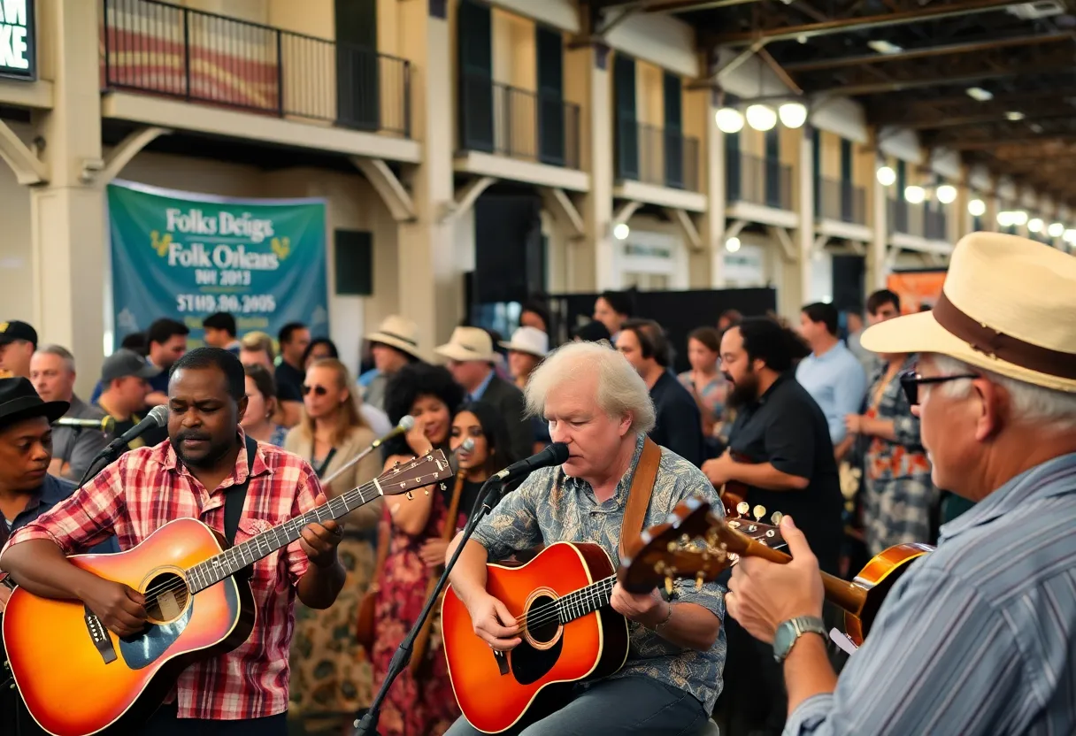 Musicians performing at Folk Alliance International Conference in New Orleans