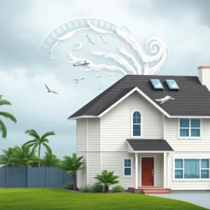 Image illustrating a fortified roof designed to withstand hurricane winds.