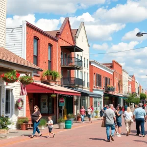 Scene of Lafayette, Louisiana featuring diverse housing options and community spaces.
