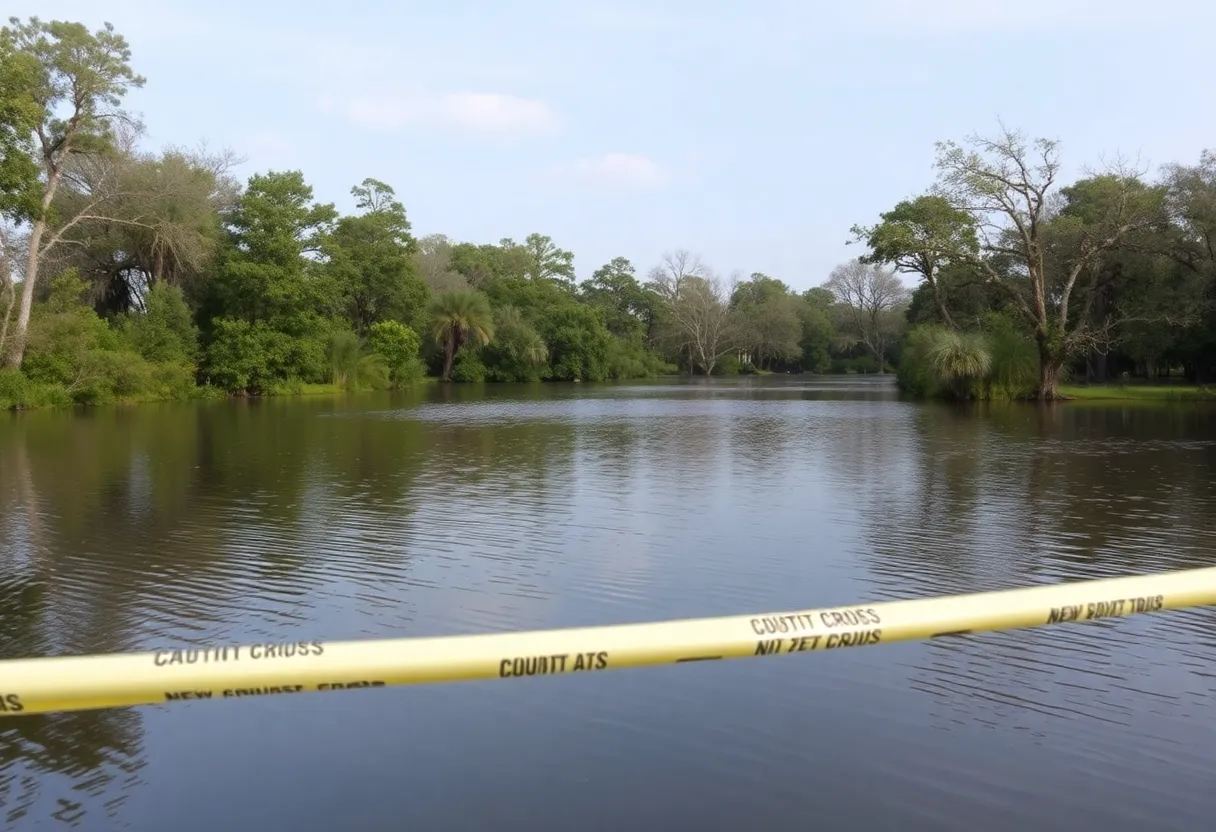 Lagoon in New Orleans East related to missing person case.