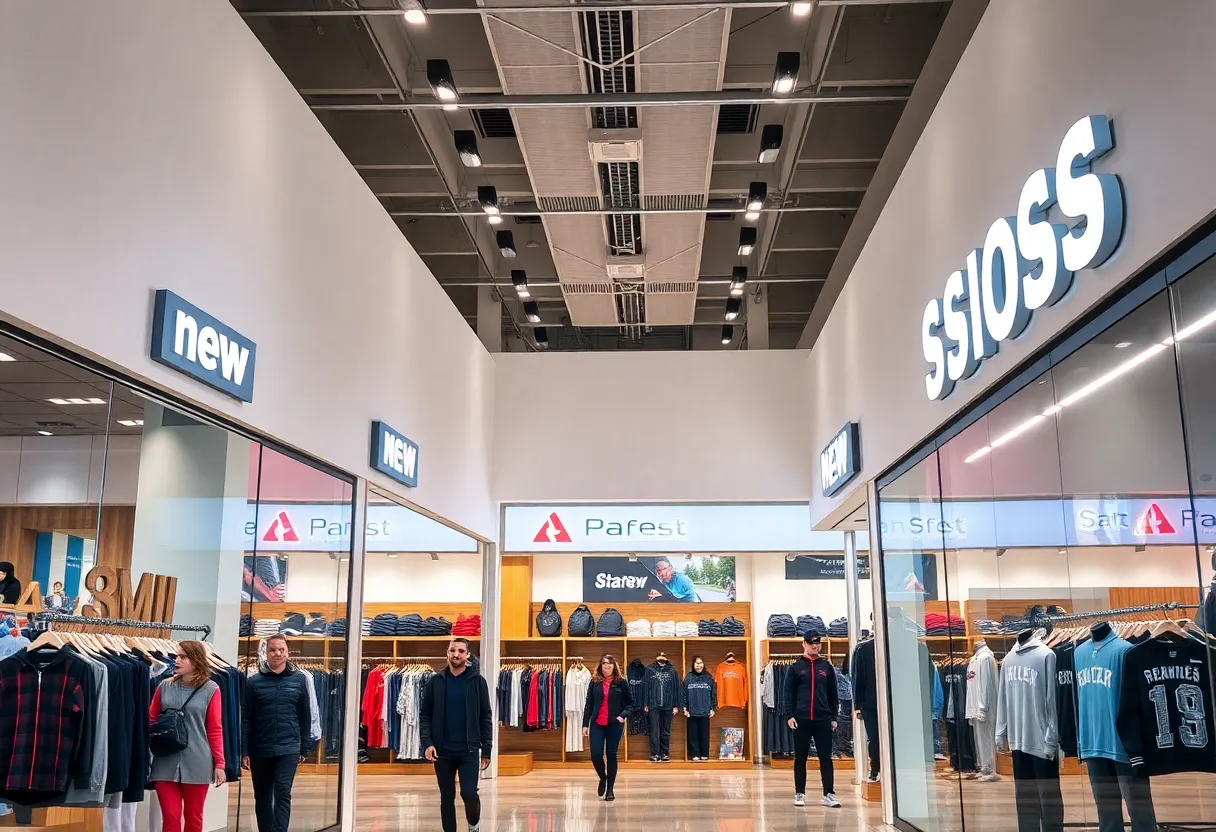 A view of Lakeside Shopping Center featuring new store openings