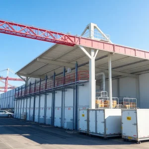 Exterior view of Lineage, Inc.'s cold storage facility in New Orleans East