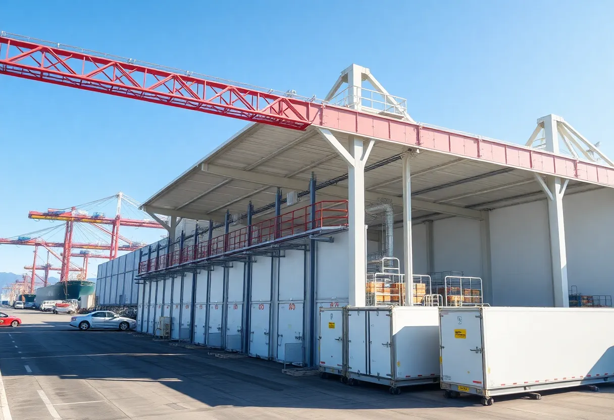 Exterior view of Lineage, Inc.'s cold storage facility in New Orleans East