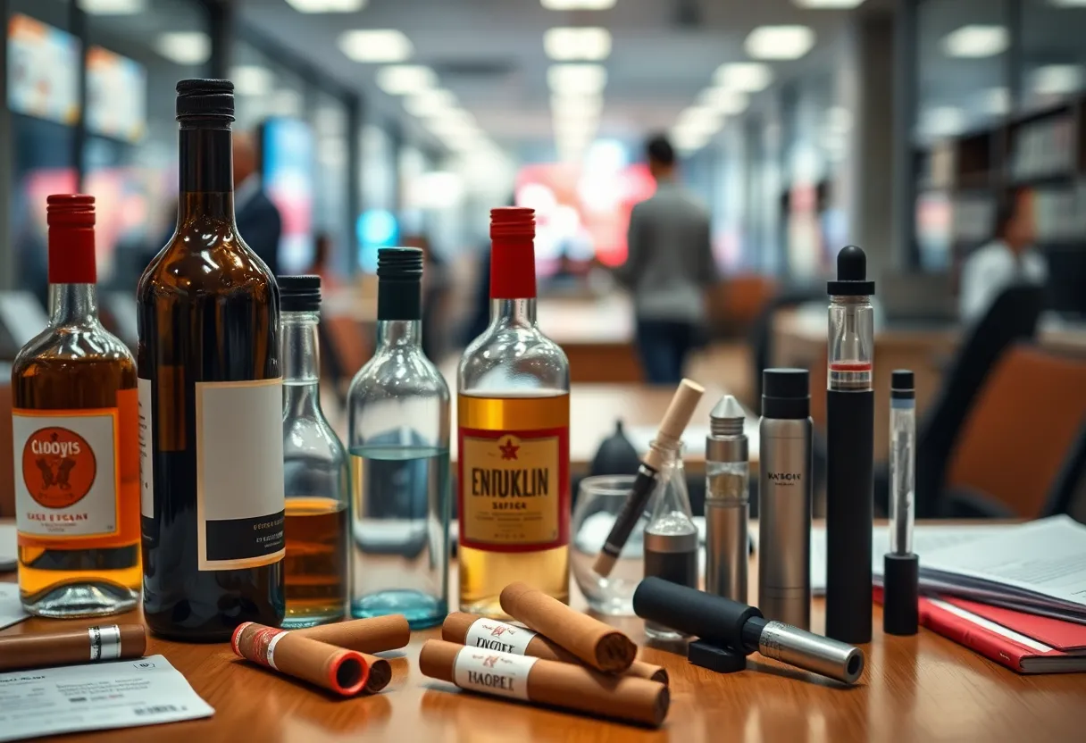 Regulatory office setting for alcohol and tobacco control