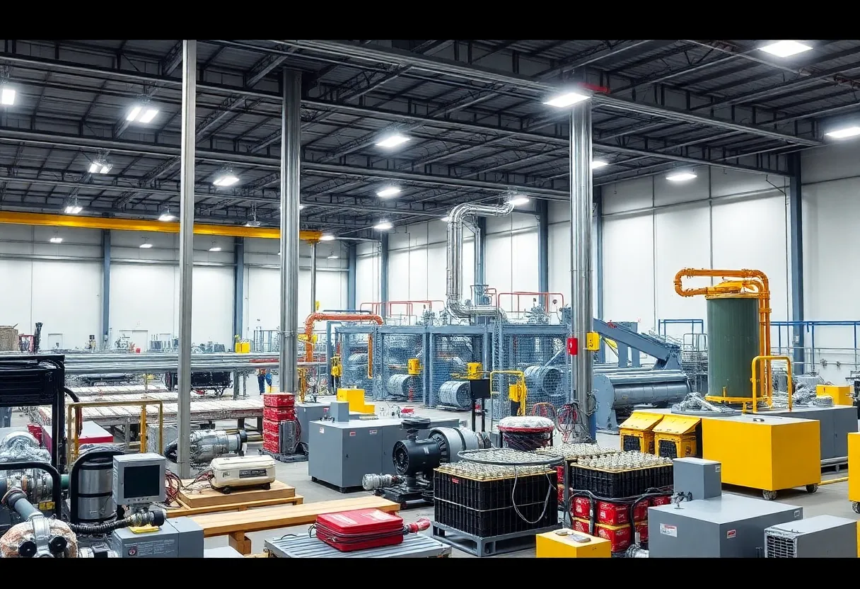 A facility in Louisiana producing critical minerals and battery components.