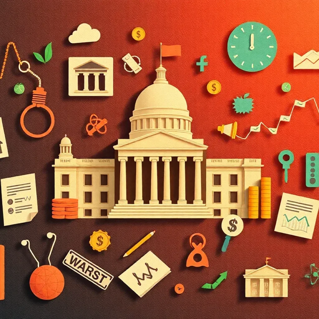 Visual representation showing fiscal mismanagement in Louisiana government agencies due to an audit.