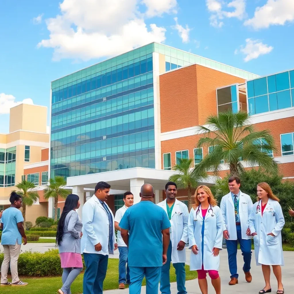 Healthcare professionals collaborating in a Louisiana hospital environment.