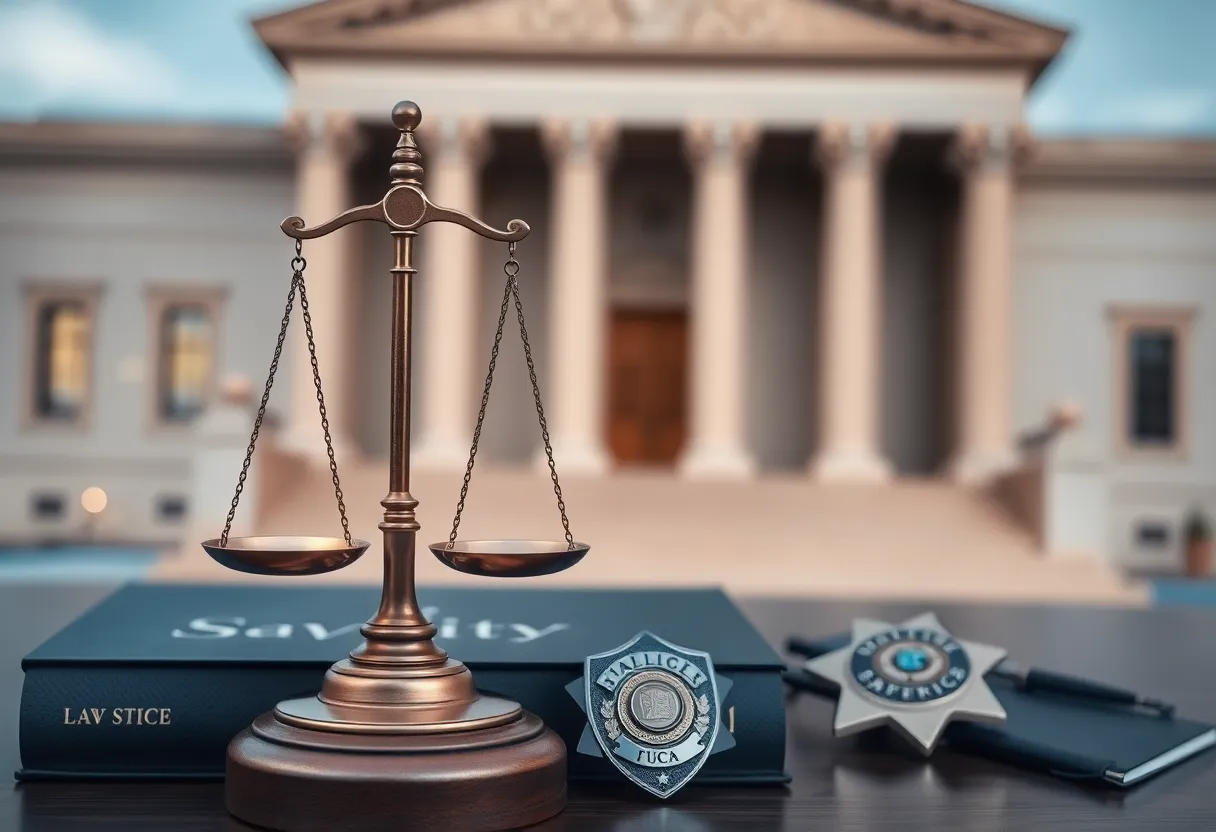 Symbolic representation of justice and public safety in Louisiana