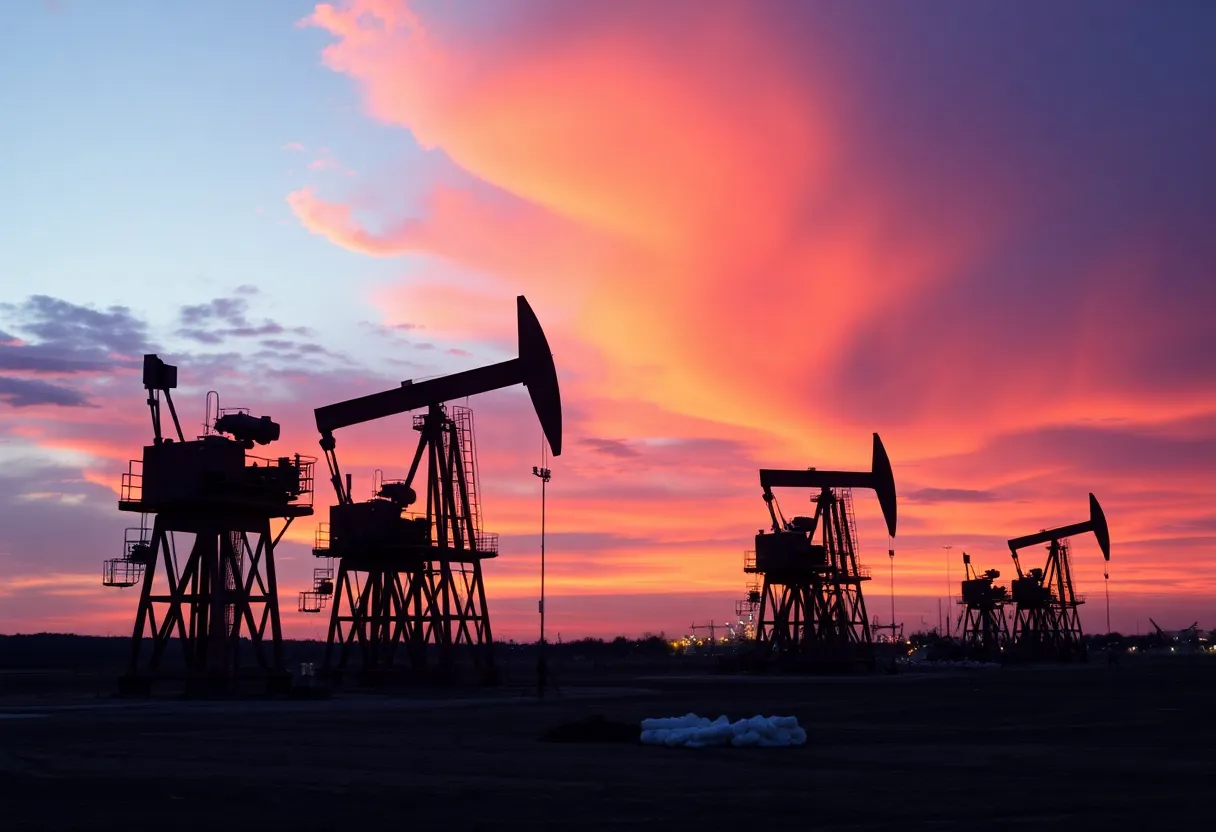 Oil rig in Louisiana waters representing the energy sector