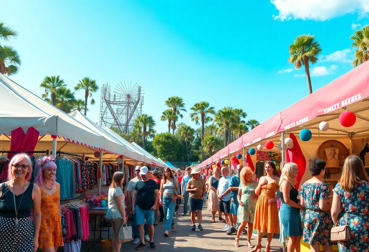 Attendees at the Louisiana Vintage Festival showcasing vintage clothing