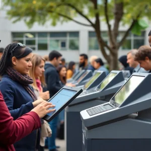 Public demonstration for new voting machines in Louisiana