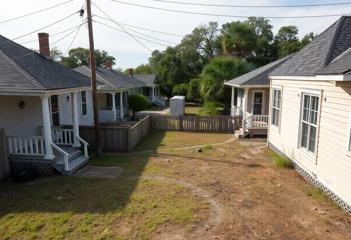 Empty neighborhood in New Orleans during search for missing boy