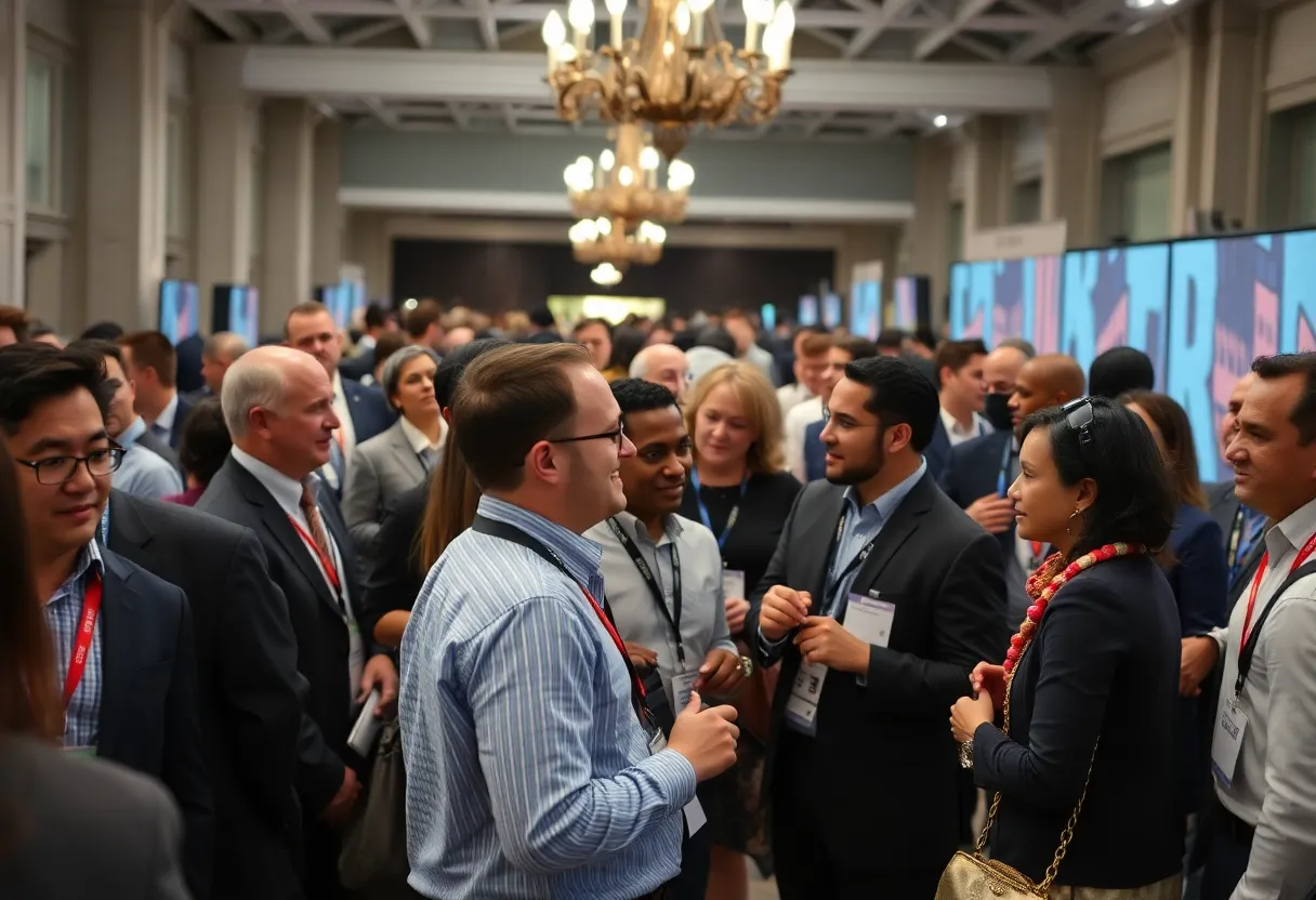 Diverse journalists networking at the NAHJ conference in New Orleans