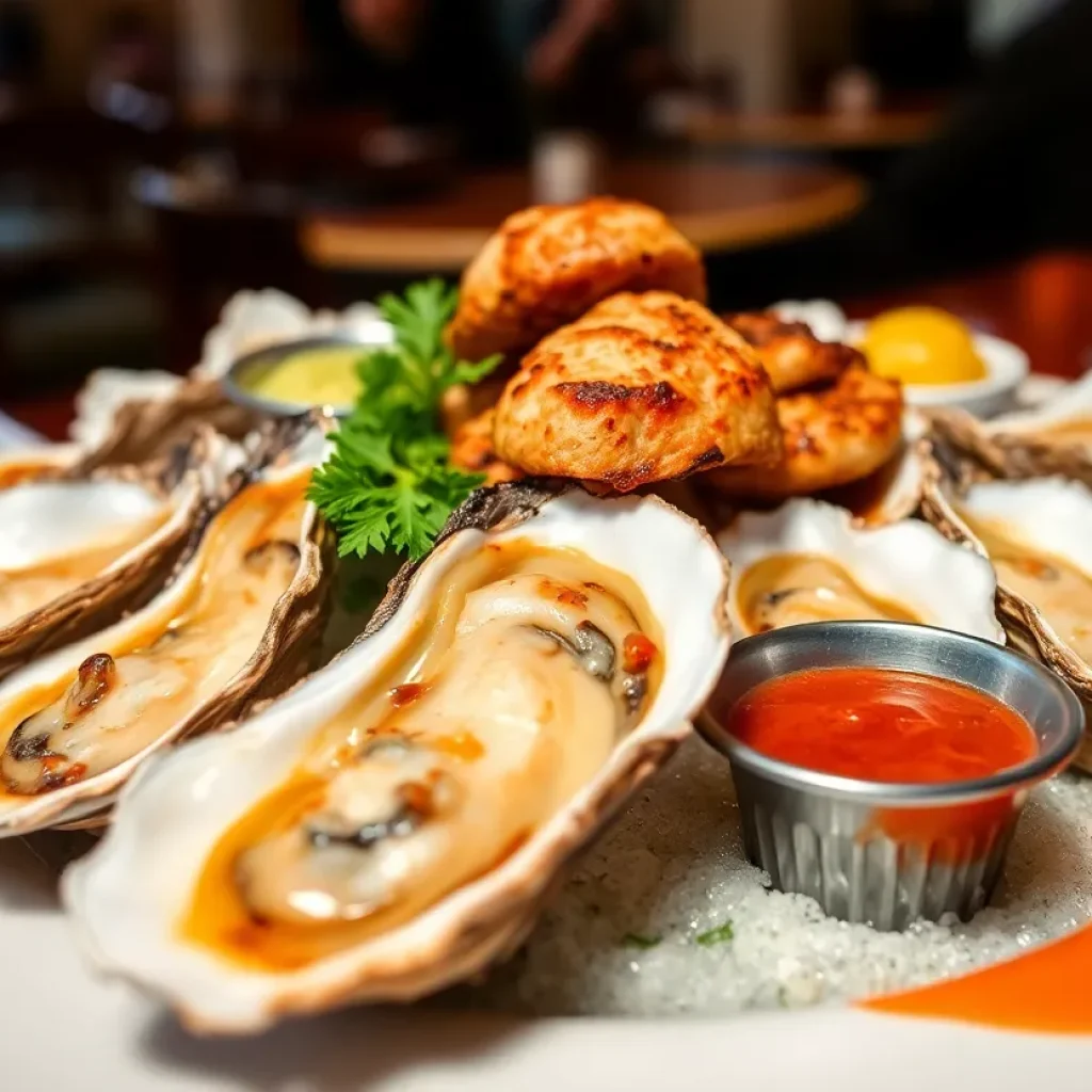 Delicious oysters prepared in various styles at a New Orleans restaurant