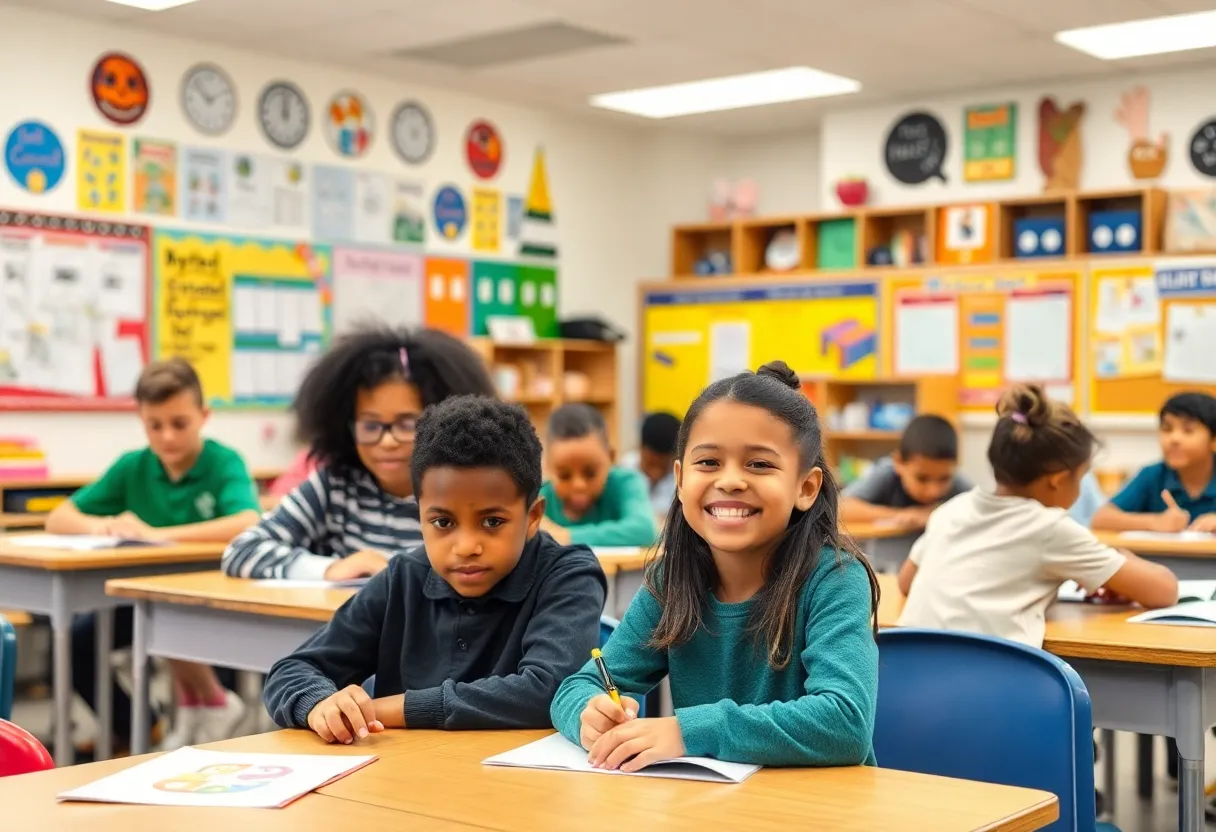 Students engaged in classroom learning activities in New Orleans