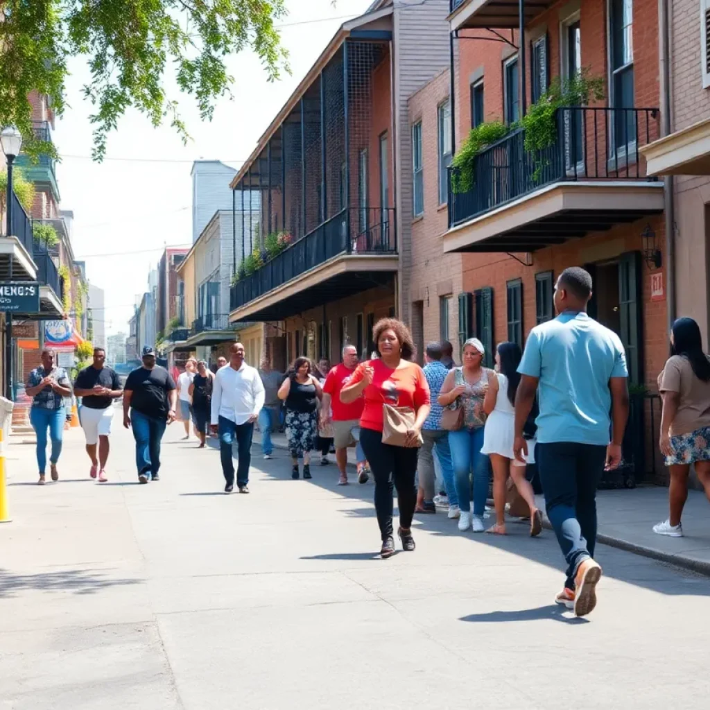 Community engagement in New Orleans promoting safety and positivity