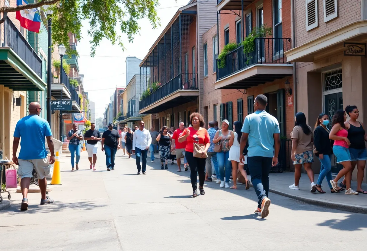 Community engagement in New Orleans promoting safety and positivity