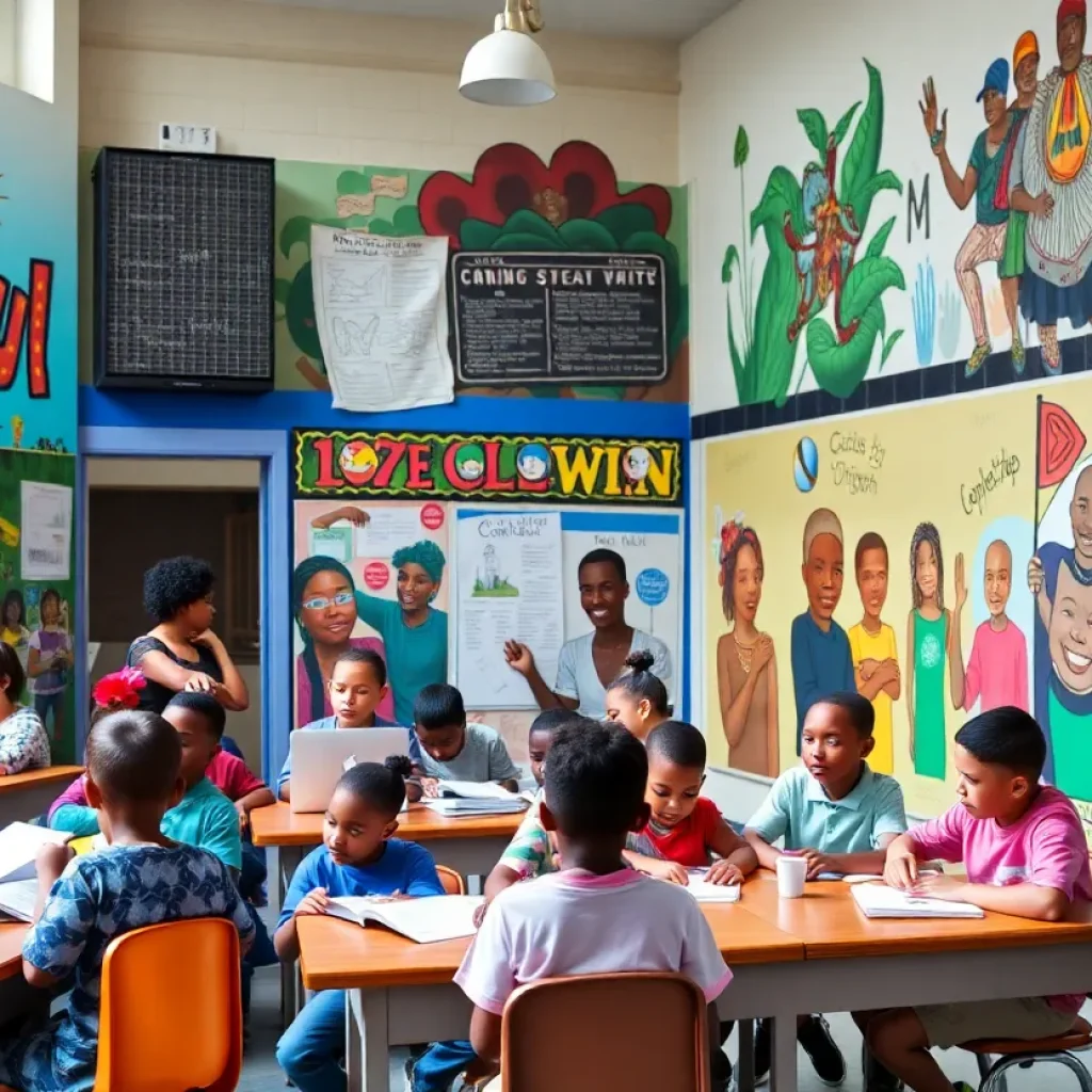 New Orleans students participating in arts education