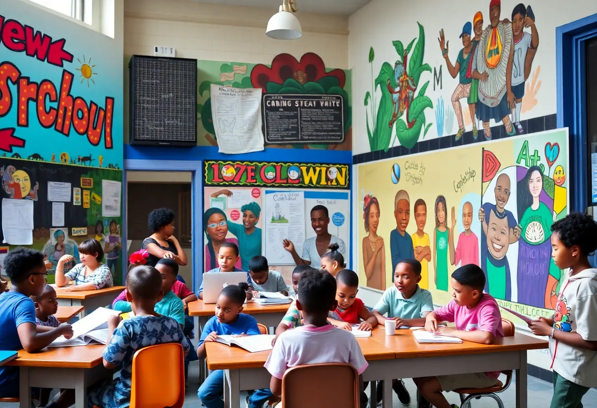 New Orleans students participating in arts education