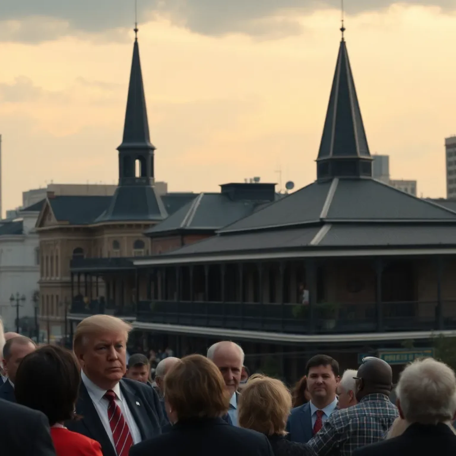 View of New Orleans with a focus on political discussions