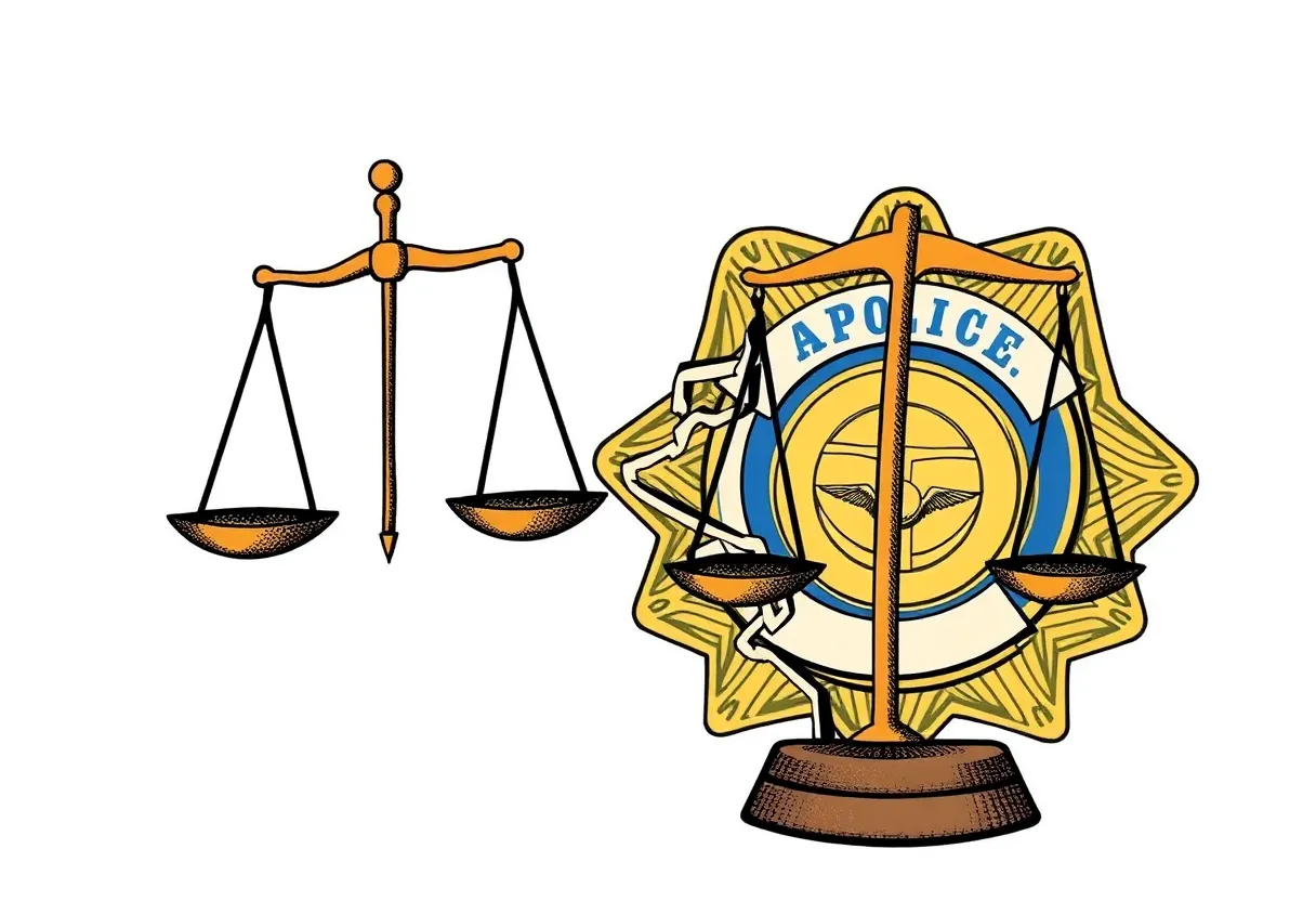 Illustration representing police misconduct and accountability