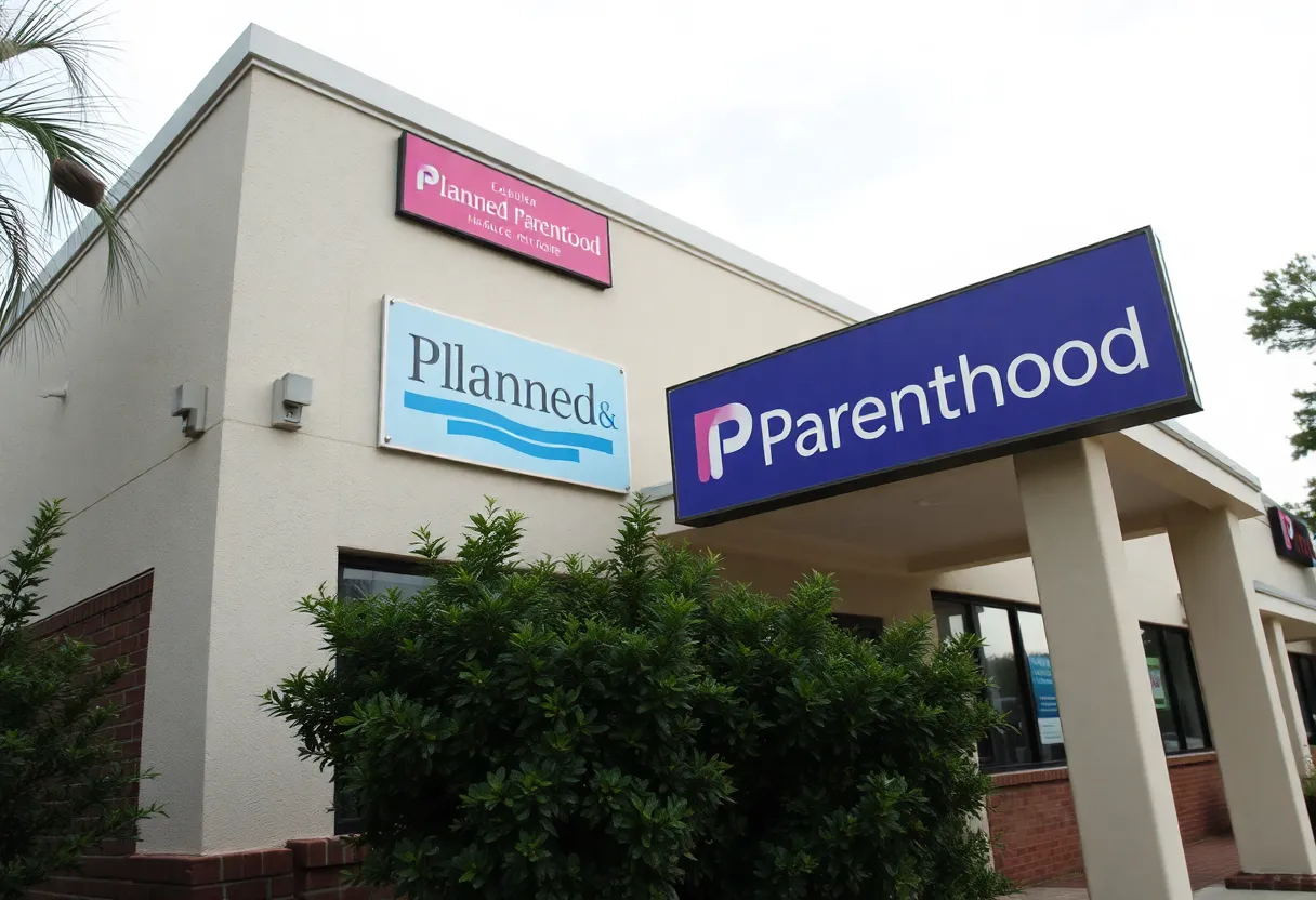 Exterior of a Planned Parenthood clinic in Louisiana