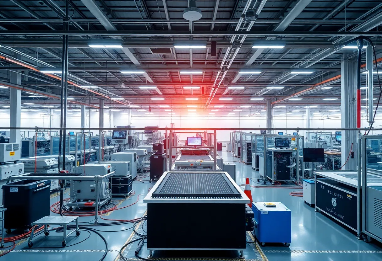 Illustration of the new microchip production facility in Ruston, Louisiana