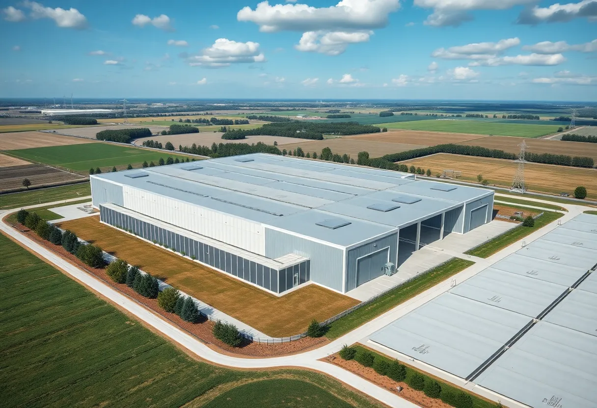 Construction site of Meta's AI data center in Richland Parish.