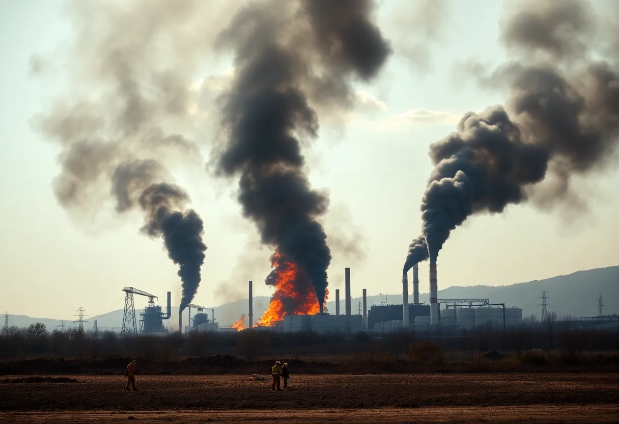 Fire and smoke at Smitty's Supply Plant in Roseland, LA