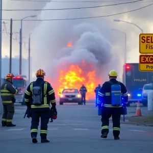 Emergency response at Smitty's Supply explosion site