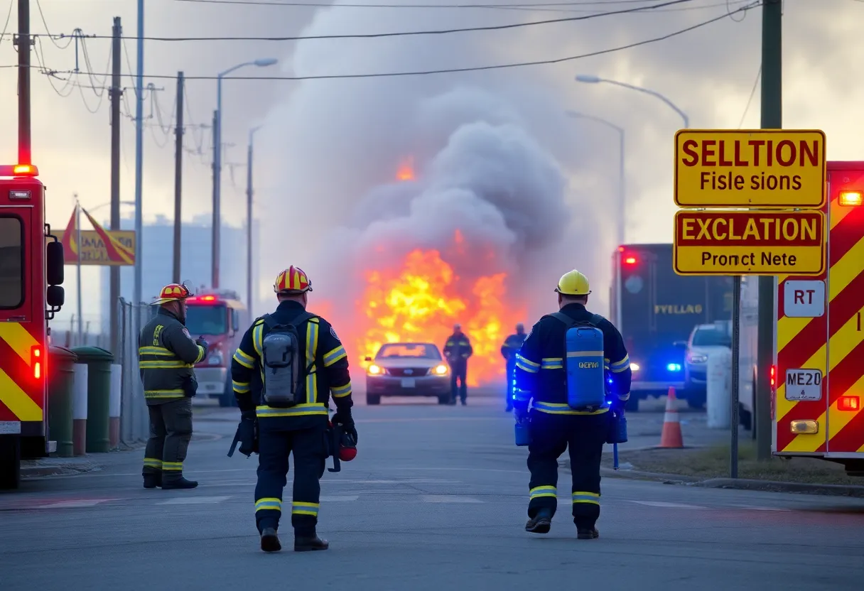 Emergency response at Smitty's Supply explosion site
