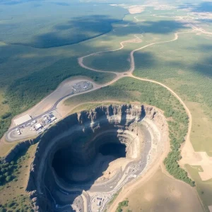 SPONSOR OUR ARTICLES Aerial view of Sulphur Mines showing emergency response efforts.