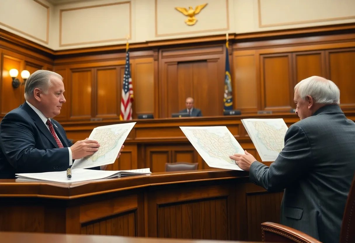 Supreme Court judges reviewing redistricting maps